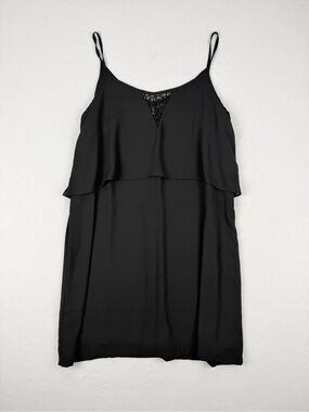NWT Reitmans Black Layered Cami Dress Lace Detail Sleeveless Slip Dress